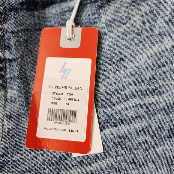 Blue Wash Denim Men's Shorts Skinny Fit - Picture 5 of 16